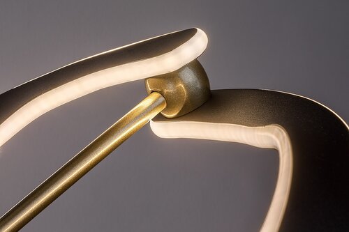 Lustra suspendata LED Adalind, negru/auriu, 40W, 2200lm, 3000K, H.150cm, IP20, Rabalux, 72149