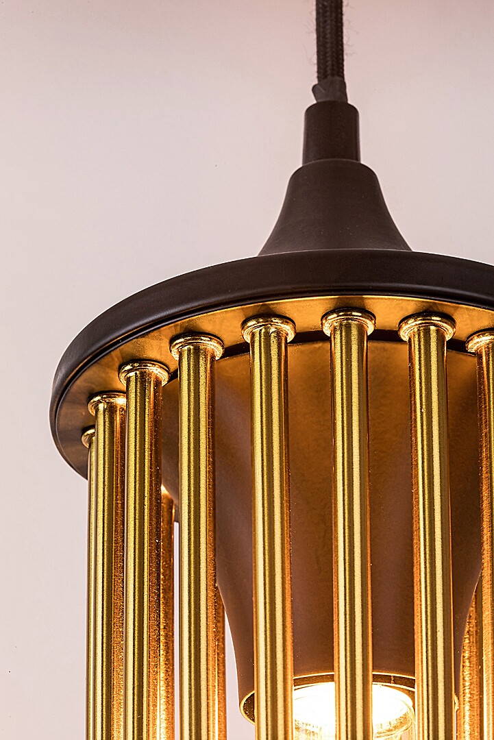 Lustra suspendata Roxas, negru/auriu, 1xE27, IP20, Rabalux, 72151