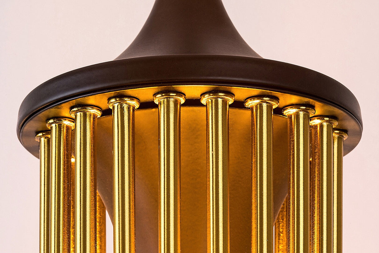 Lustra suspendata Roxas, negru/auriu, 1xE27, IP20, Rabalux, 72151