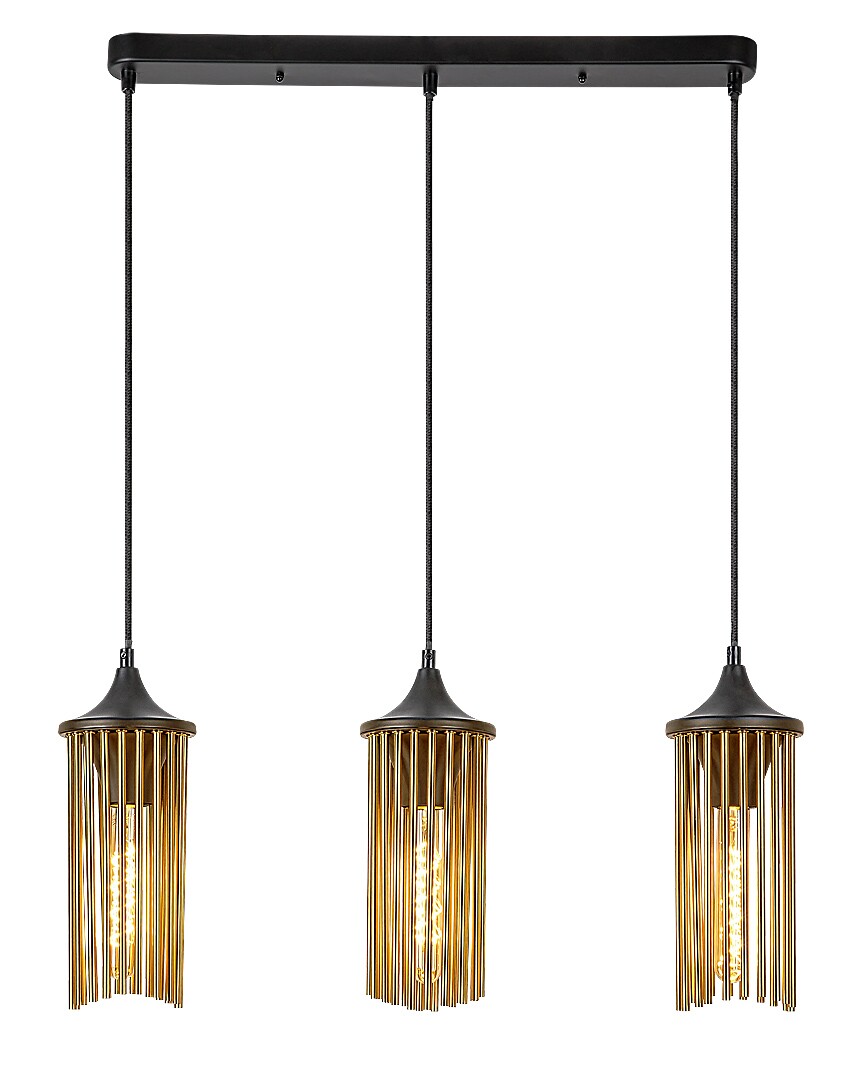 Lustra suspendata Roxas, negru/auriu, 3xE27, IP20, Rabalux, 72153