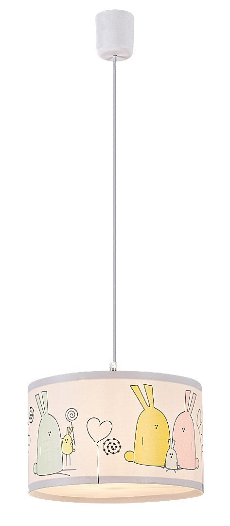 Lustra pentru copii Flappy, alb, 1 x E27, D.28, IP20, Rabalux, 72166