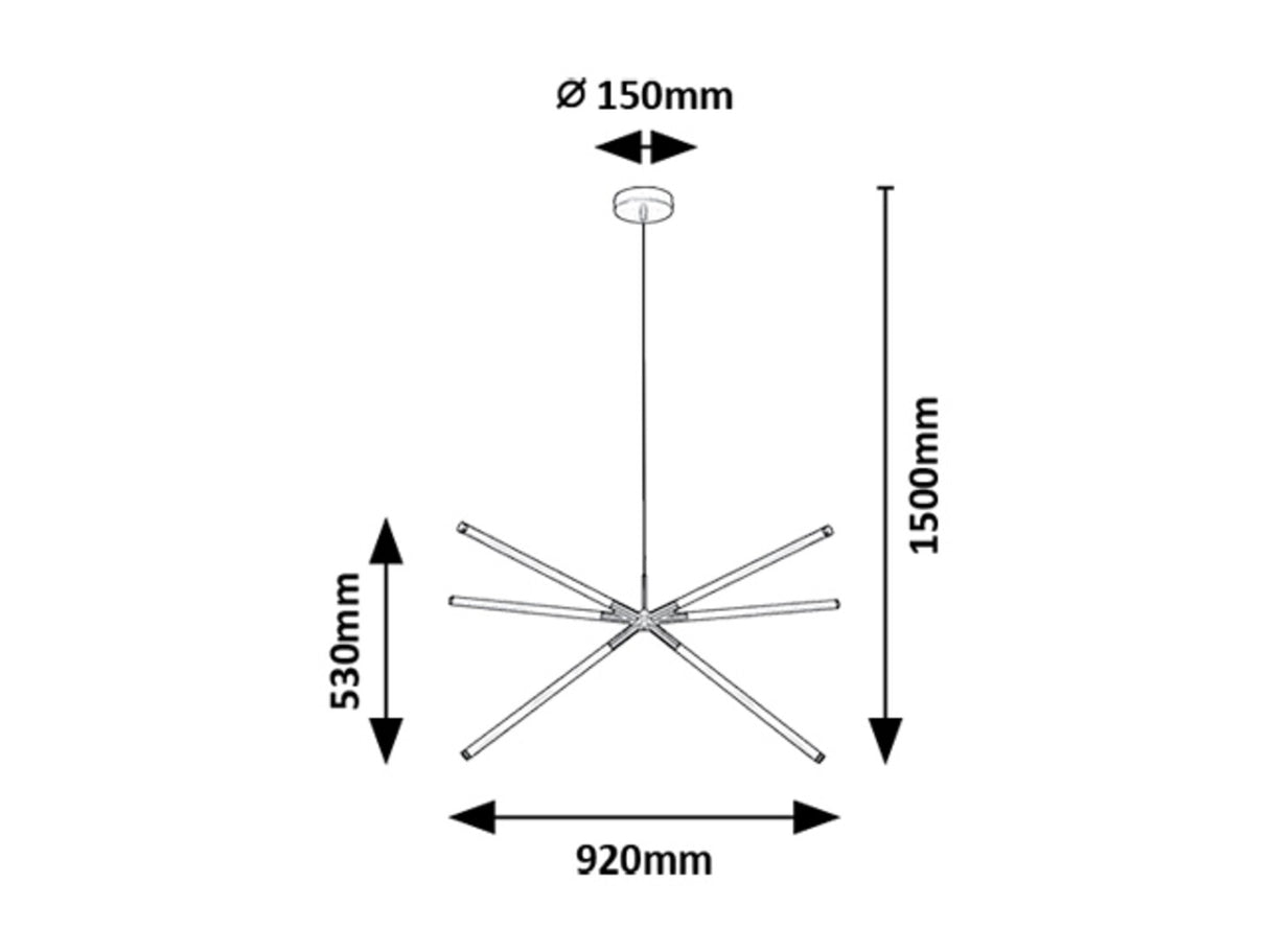 Lustra suspendata LED Nivaro, negru, 36W, 3000K, IP20, Rabalux, 72168