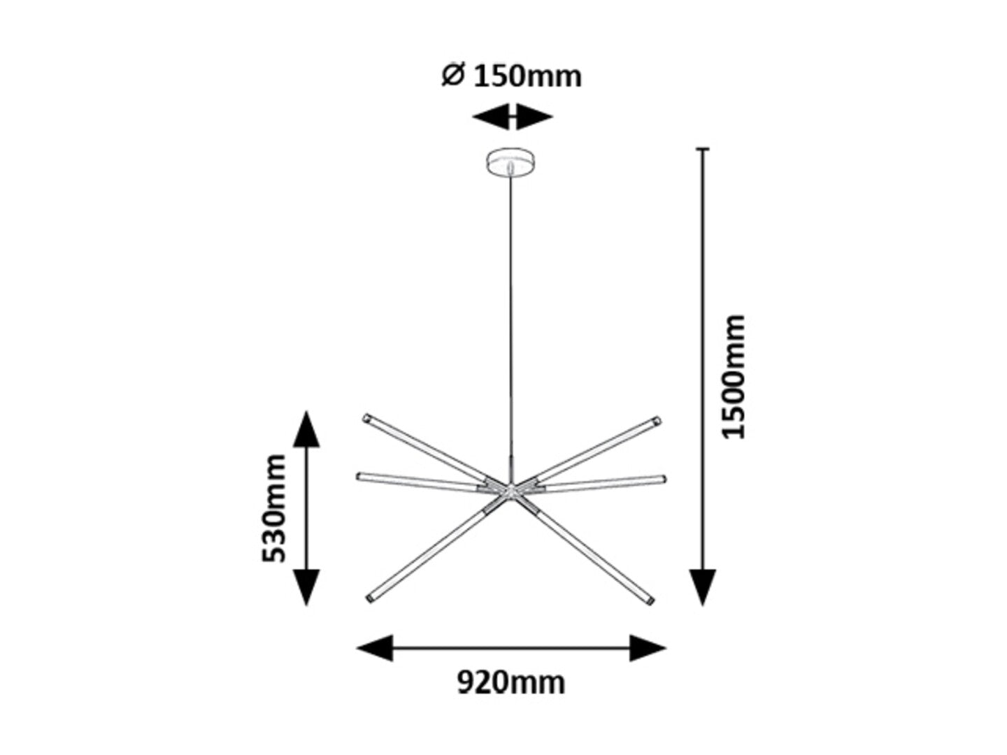 Lustra suspendata LED Nivaro, negru, 36W, 3000K, IP20, Rabalux, 72168