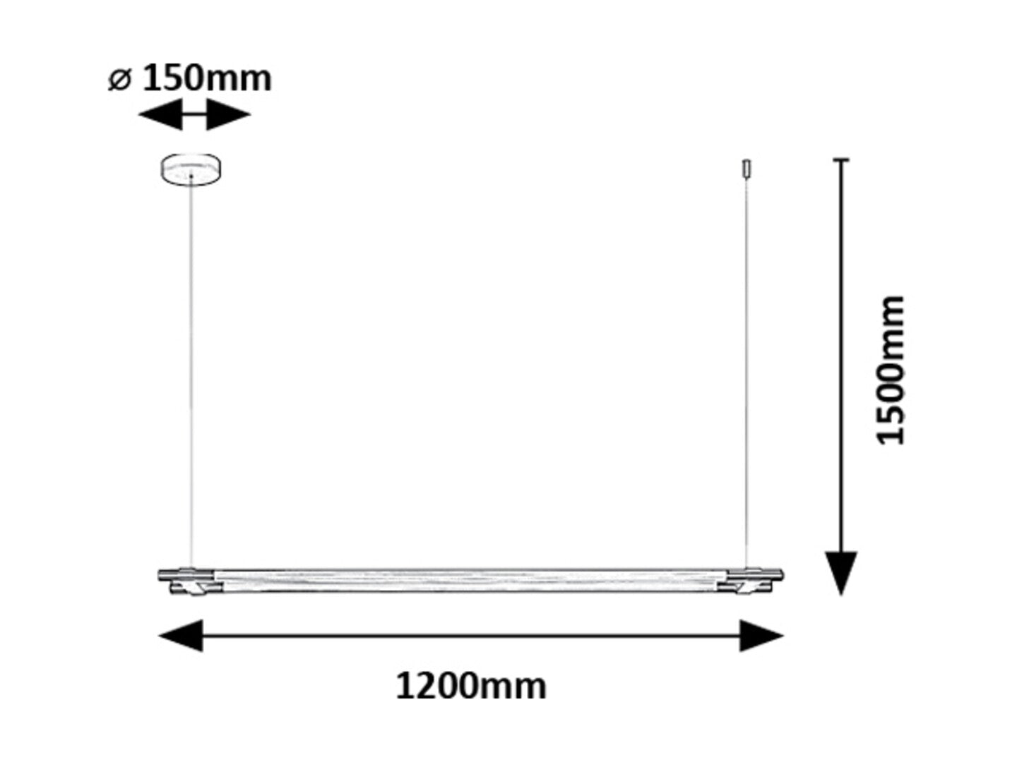 Lustra suspendata LED Nivaro, negru, 28W, 3000K, IP20, Rabalux, 72169