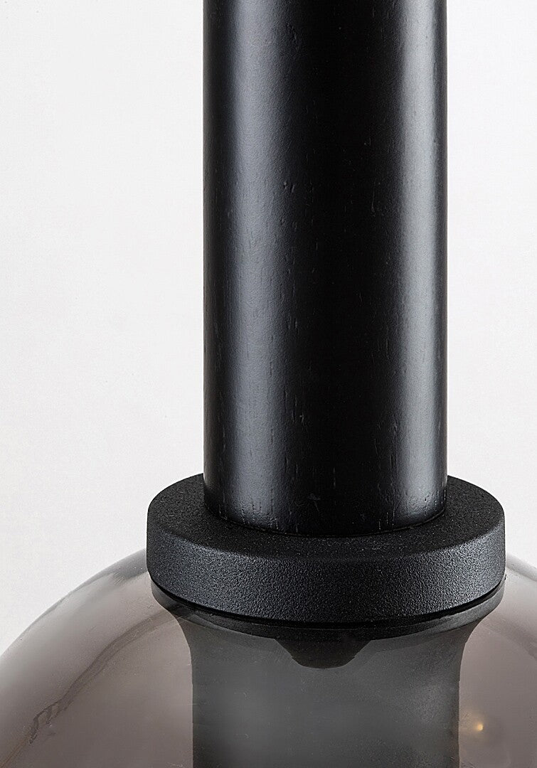 Lustra suspendata Centio, negru, sticla fumurie, 4xE27, IP20, Rabalux, 72174