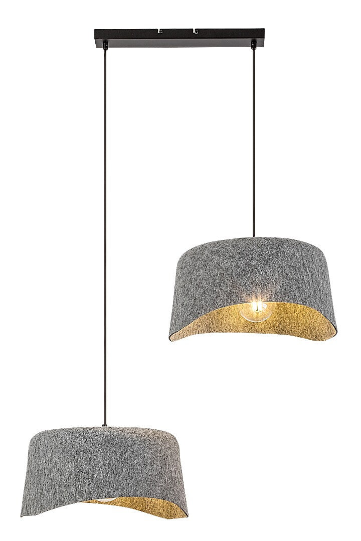Lustra suspendata Farelia, negru/gri, 2xE27, IP20, Rabalux, 72190