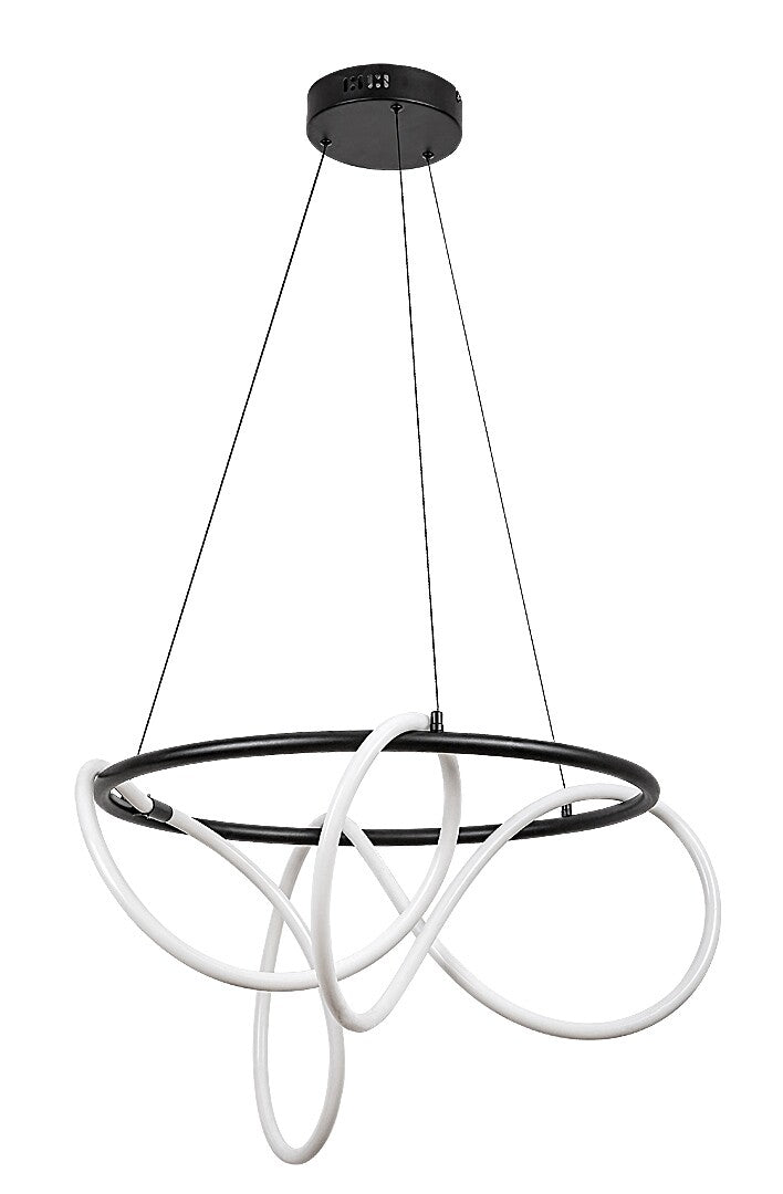 Lustra suspendata LED Montema, negru, 54W, 4480lm, 4000K, D.60cm, IP20, Rabalux, 72191