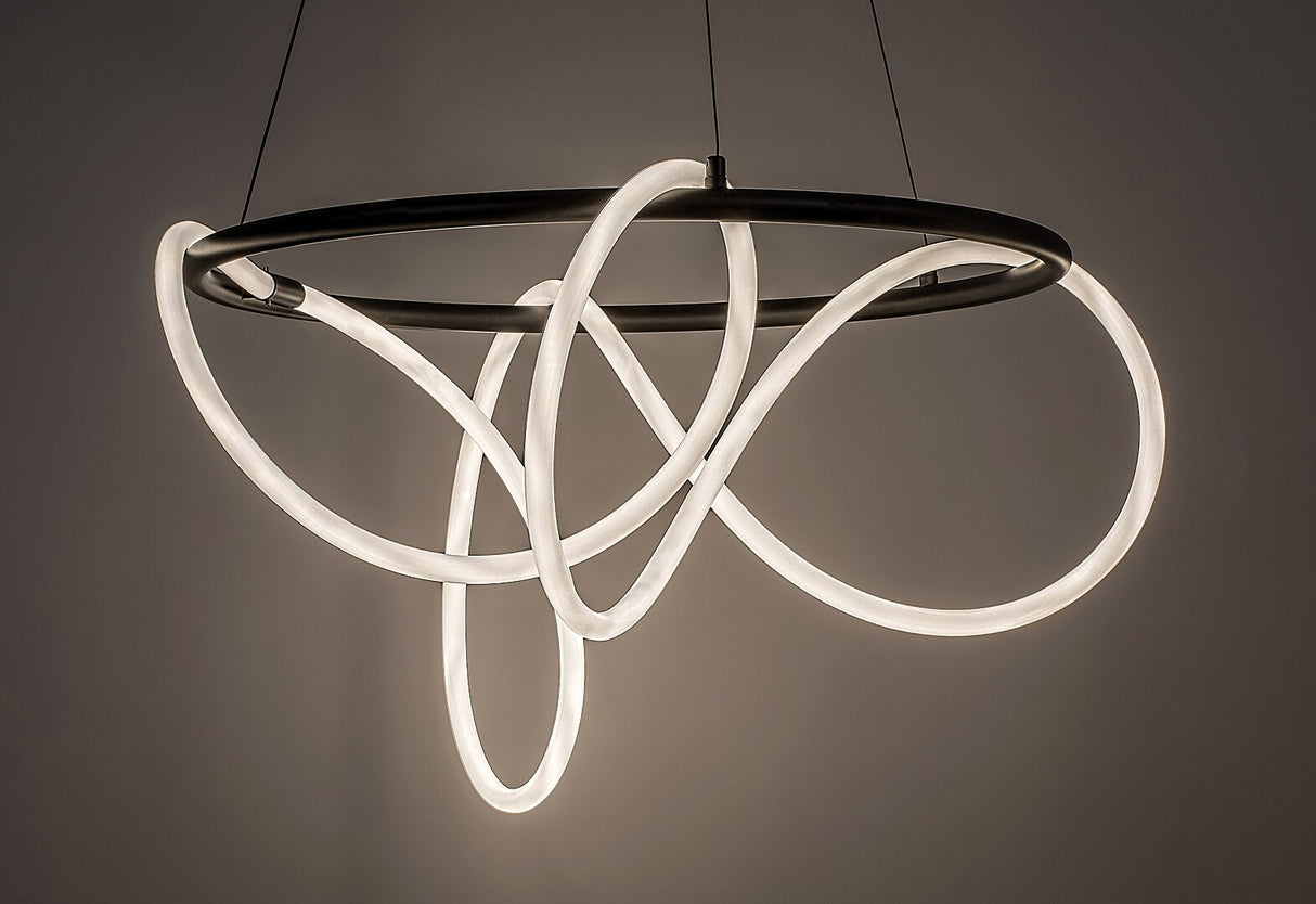 Lustra suspendata LED Montema, negru, 54W, 4480lm, 4000K, D.60cm, IP20, Rabalux, 72191