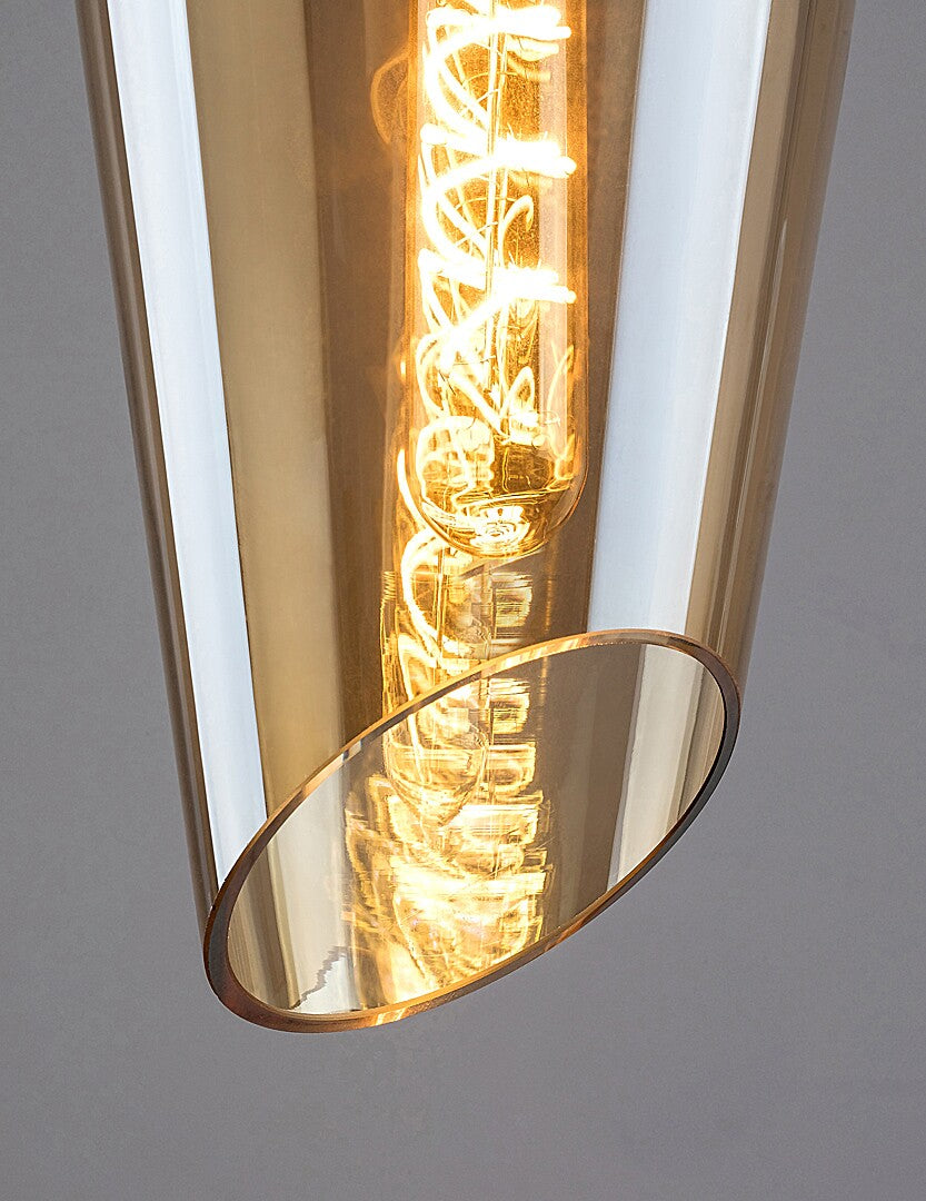 Lustra suspendata Bellini, negru, sticla ambra, 1xE27, IP20, Rabalux, 72201