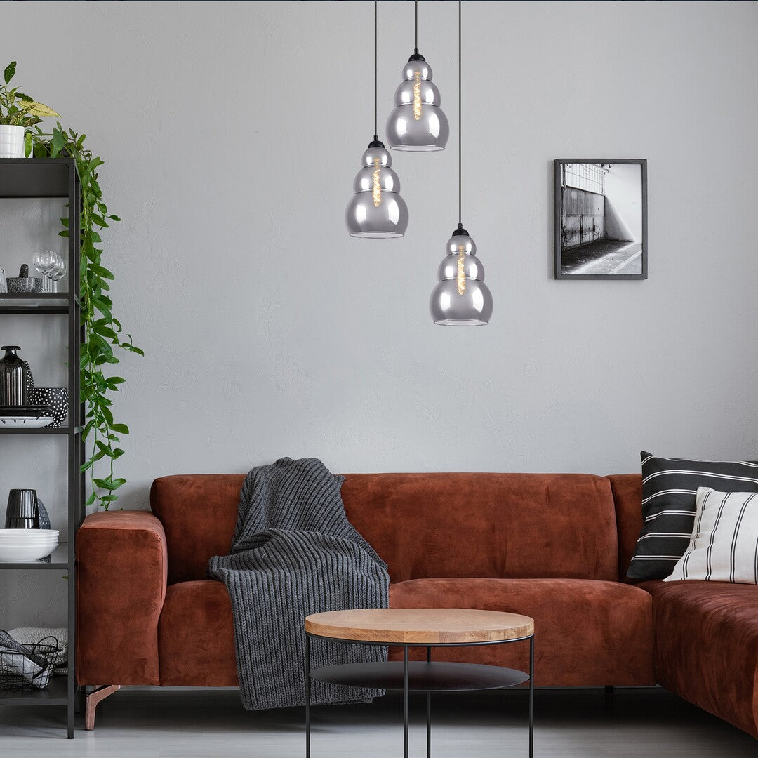 Lustra suspendata Salvatore, negru, 3xE27, IP20, Rabalux, 72213