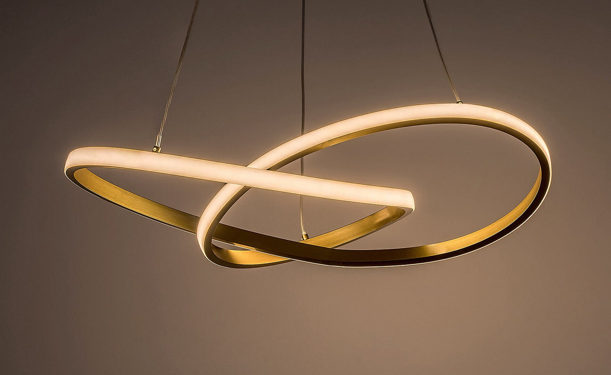 Lustra suspendata LED Castiel, auriu, 36W, 2380lm, 3000K, IP20, Rabalux, 72215