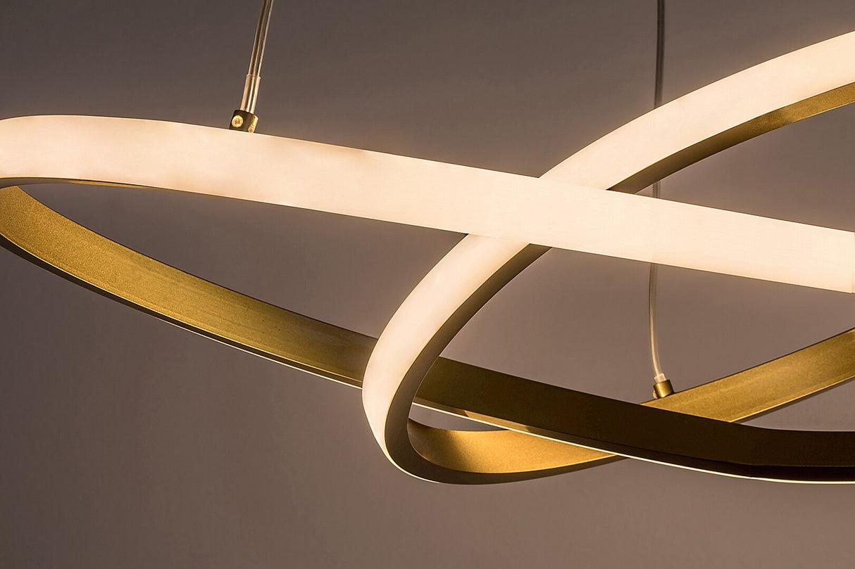 Lustra suspendata LED Castiel, auriu, 36W, 2380lm, 3000K, IP20, Rabalux, 72215