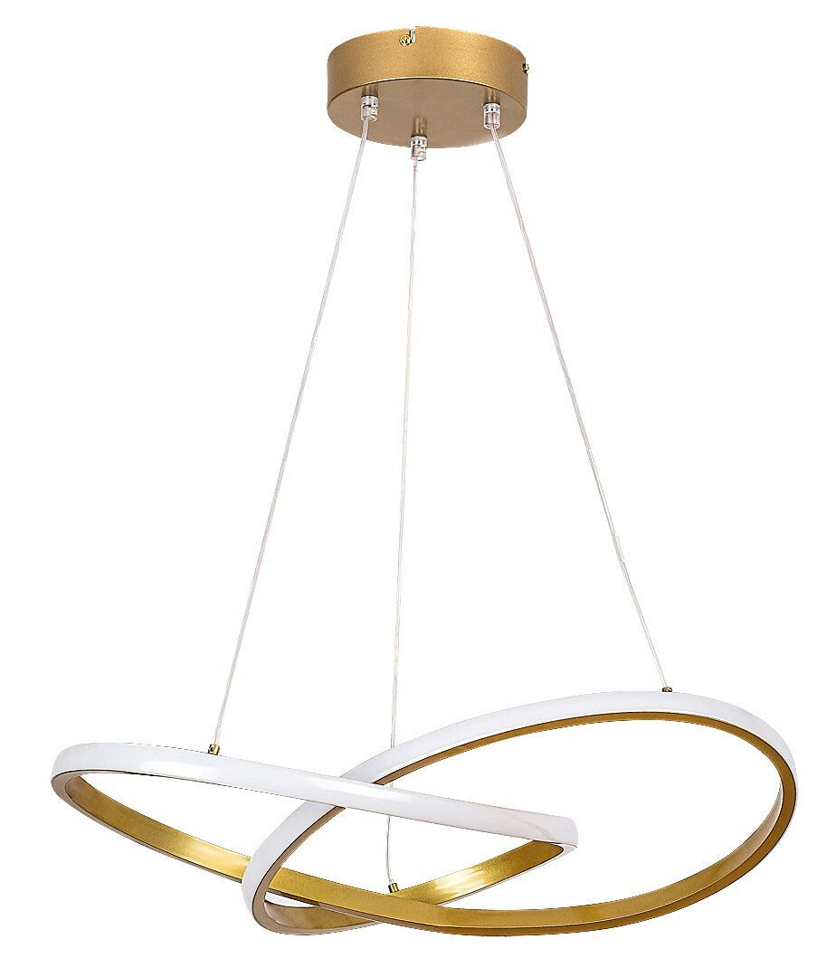 Lustra suspendata LED Castiel, auriu, 36W, 2380lm, 3000K, IP20, Rabalux, 72215
