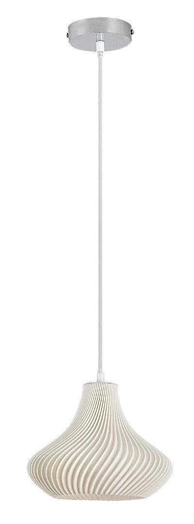 Lustra suspendata Tiana, policarbonat alb, 1xE14, D.22cm, IP20, Rabalux, 72216