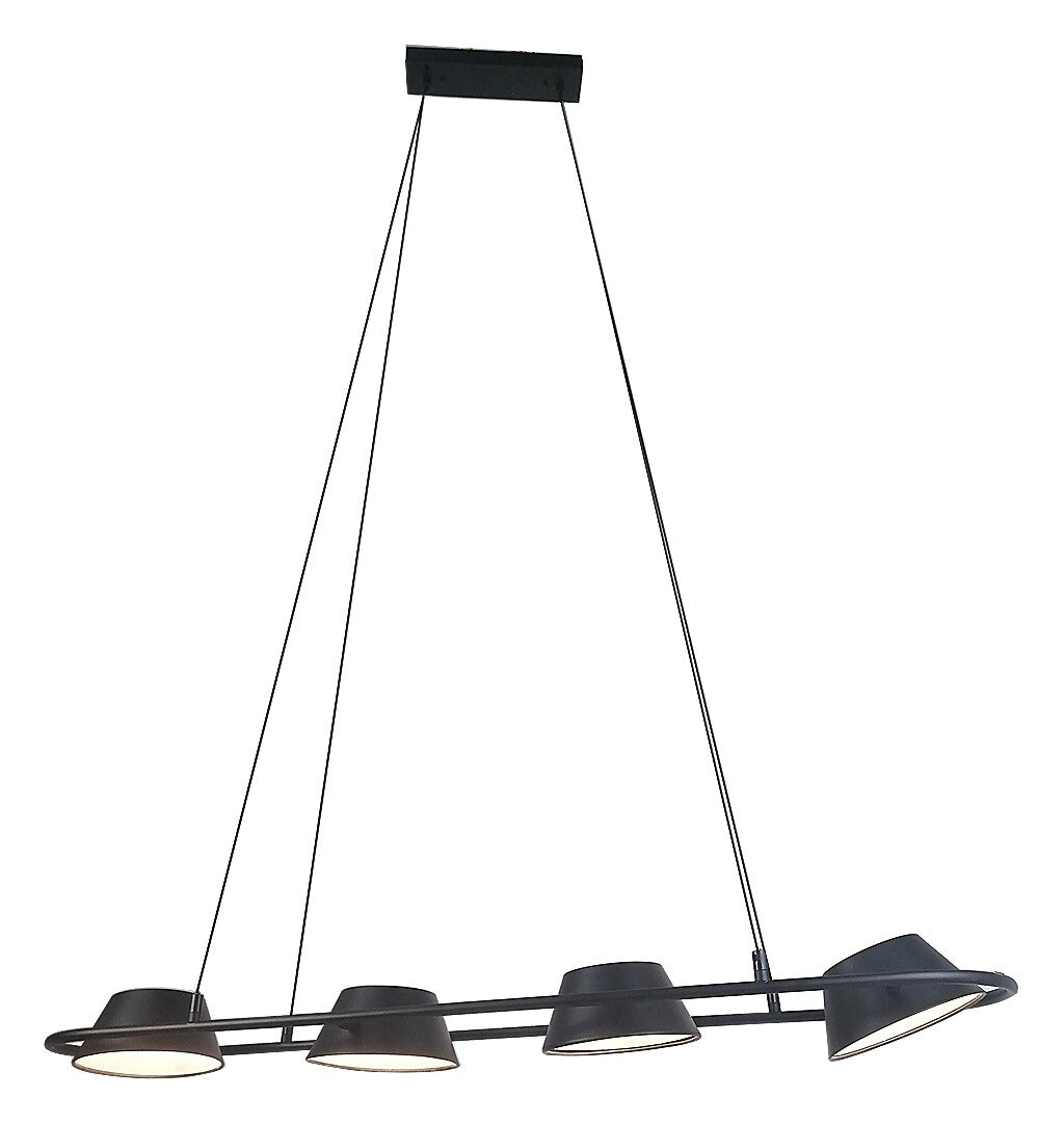 Lustra suspendata LED Odiss, negru, 36W, 1850lm, 3000K, IP20, Rabalux, 72218