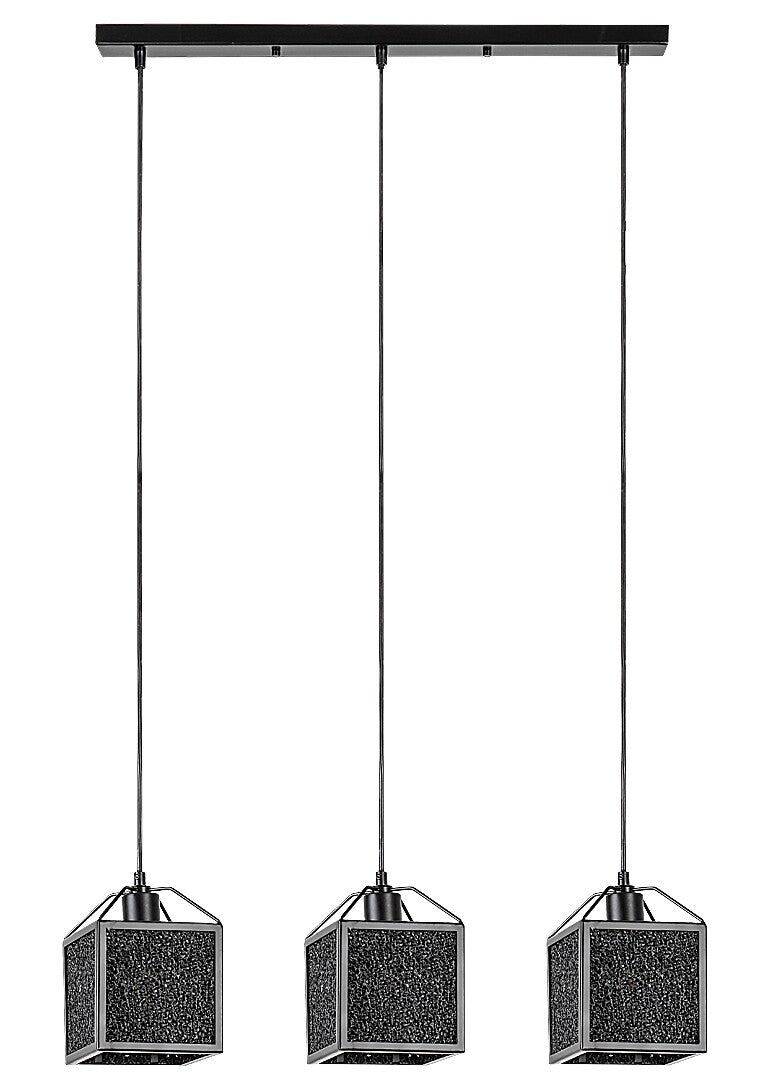 Lustra suspendata Samilo, negru, 3xE27, L.65cm, IP20, Rabalux, 72219
