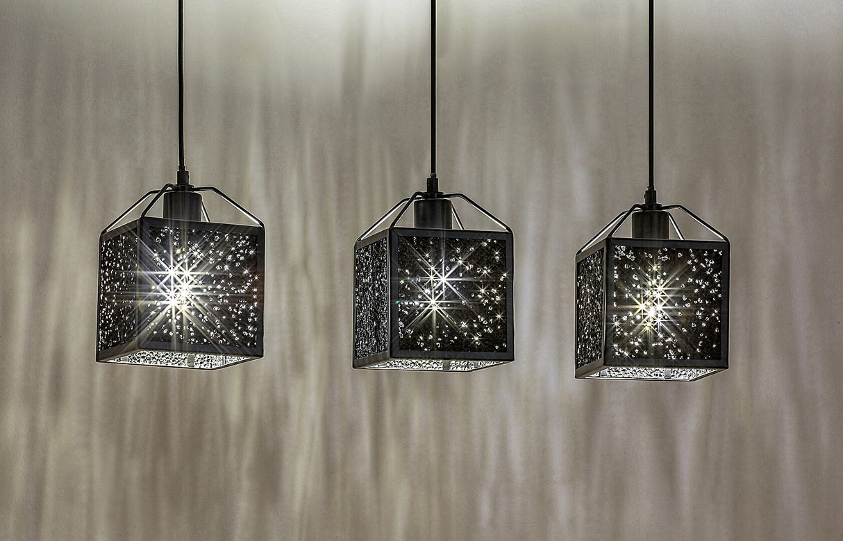 Lustra suspendata Samilo, negru, 3xE27, L.65cm, IP20, Rabalux, 72219