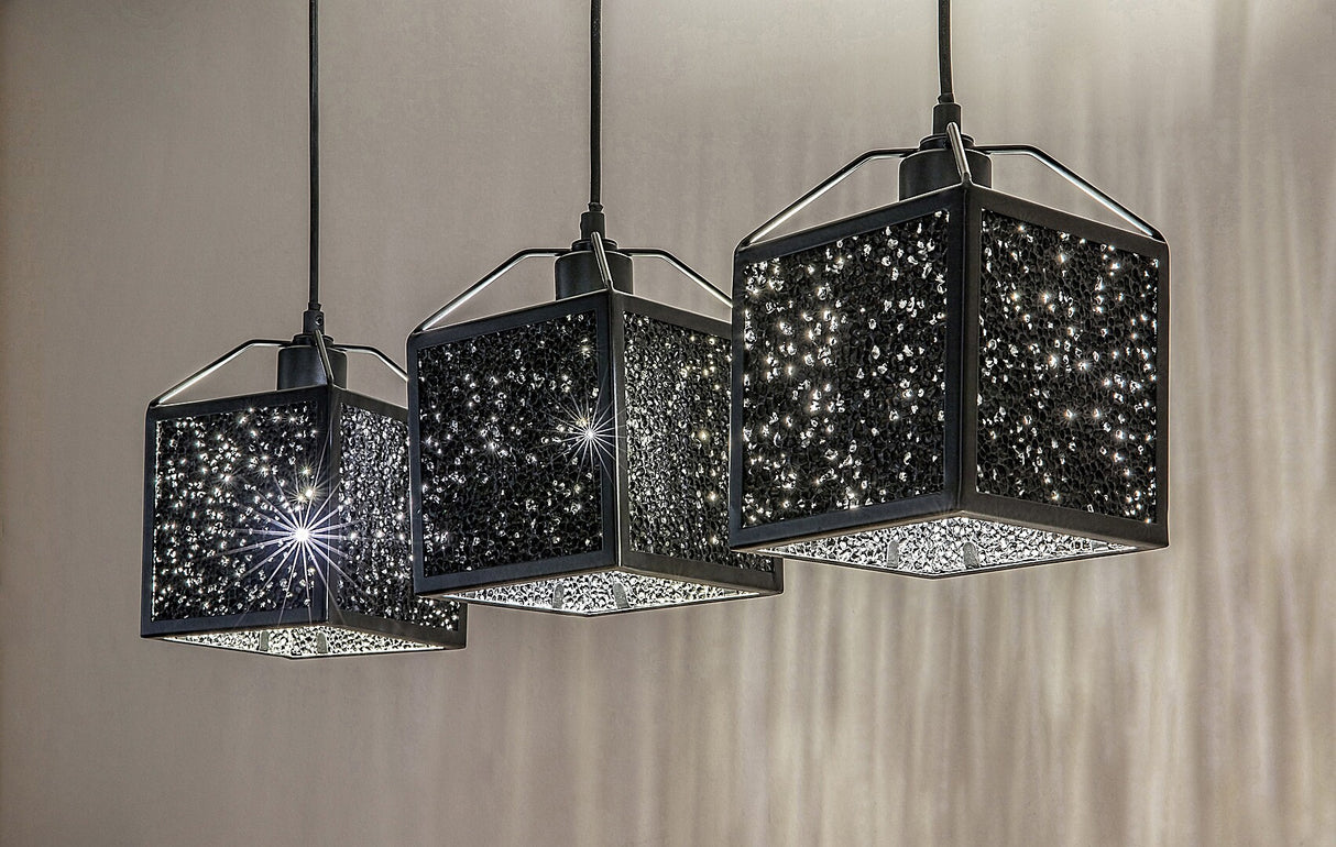 Lustra suspendata Samilo, negru, 3xE27, L.65cm, IP20, Rabalux, 72219