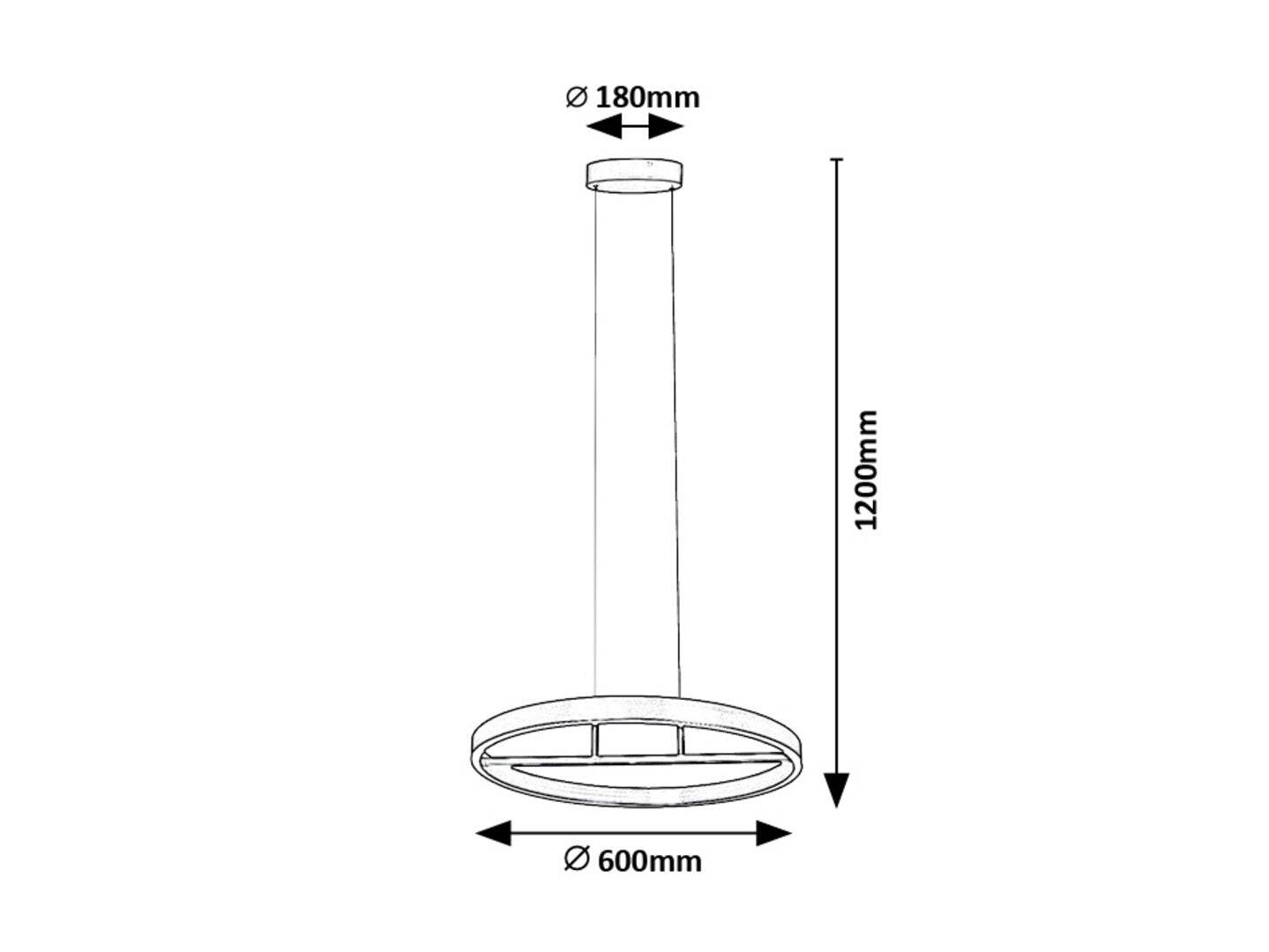 Lustra suspendata LED Thric, negru/ auriu, 42W, 3500lm, 3000K, IP20, Rabalux, 72221
