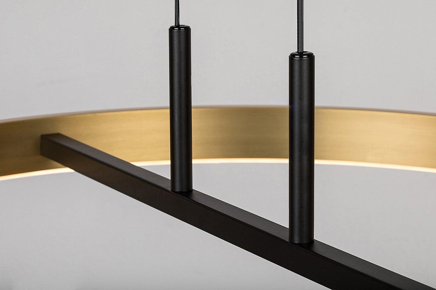 Lustra suspendata LED Thric, negru/ auriu, 42W, 3500lm, 3000K, IP20, Rabalux, 72221