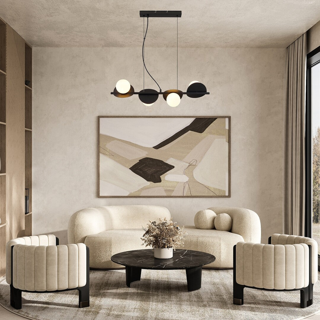 Lustra suspendata Jules, negru, 4xG9, IP20, Rabalux, 72225