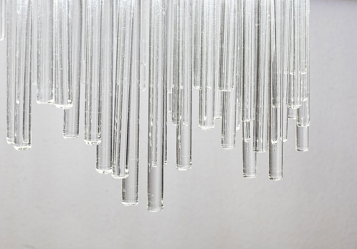 Lustra suspendata LED Mabel, auriu, sticla transparenta, 36W, 2480lm, 3000K/4000K/6000K, IP20, Rabalux, 72227