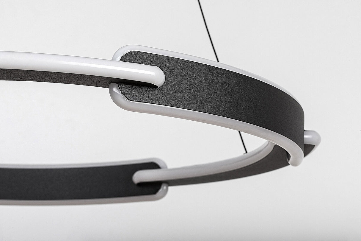 Lustra suspendata LED Sindri, negru, 45W, 3200lm, 3000K/4000K, IP20, Rabalux, 72229