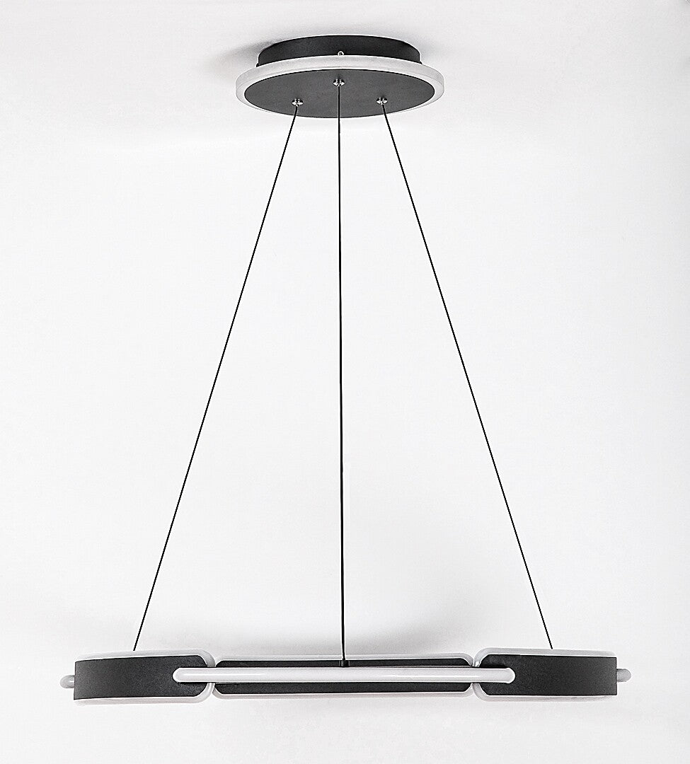 Lustra suspendata LED Sindri, negru, 45W, 3200lm, 3000K/4000K, IP20, Rabalux, 72229