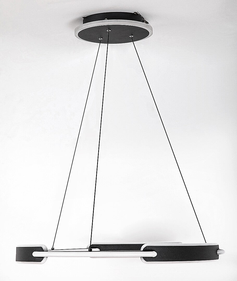 Lustra suspendata LED Sindri, negru, 45W, 3200lm, 3000K/4000K, IP20, Rabalux, 72229