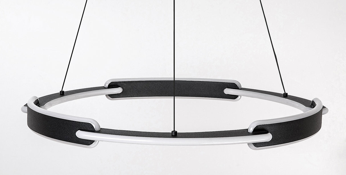 Lustra suspendata LED Sindri, negru, 45W, 3200lm, 3000K/4000K, IP20, Rabalux, 72229