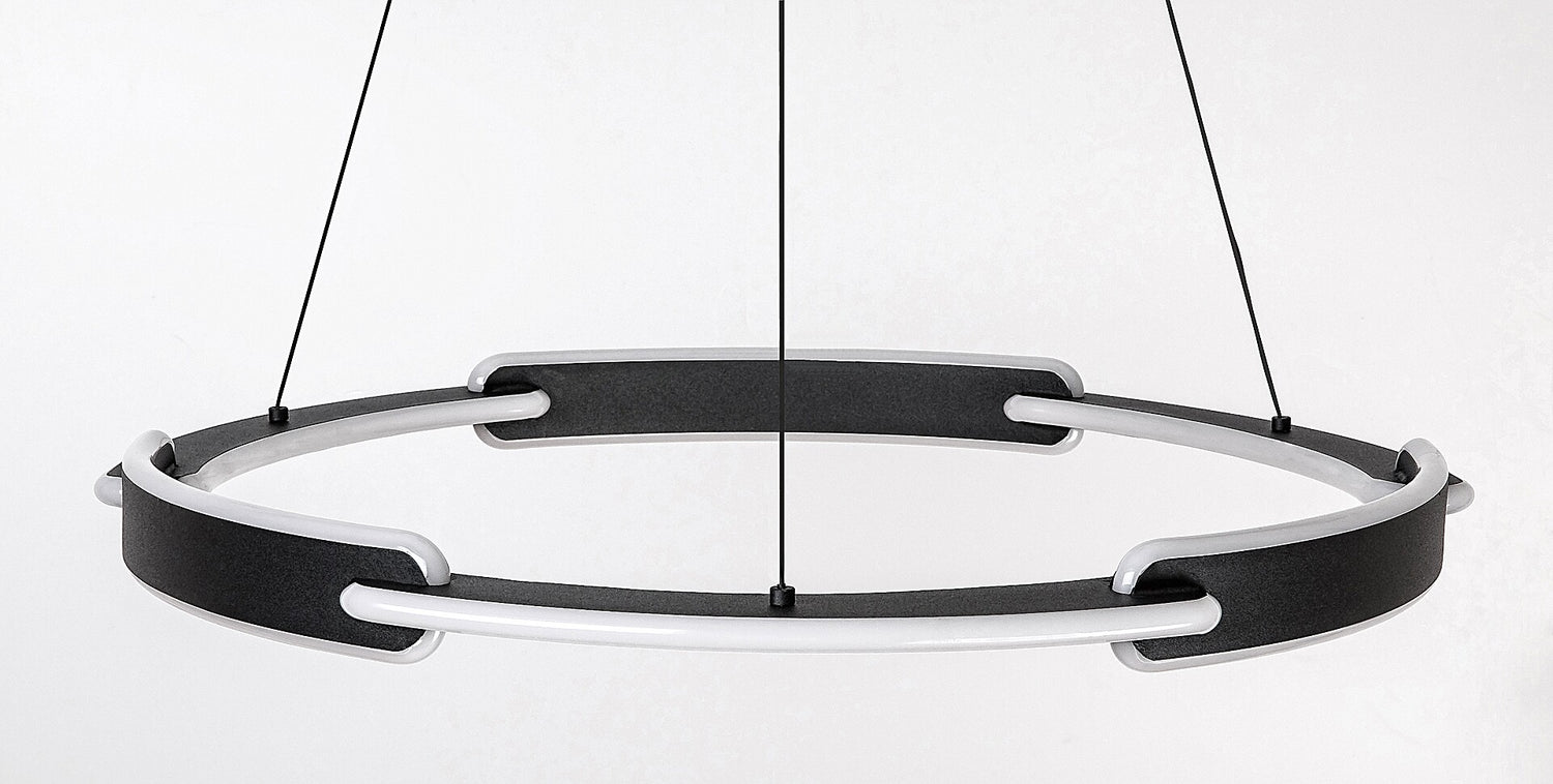 Lustra suspendata LED Sindri, negru, 45W, 3200lm, 3000K/4000K, IP20, Rabalux, 72229