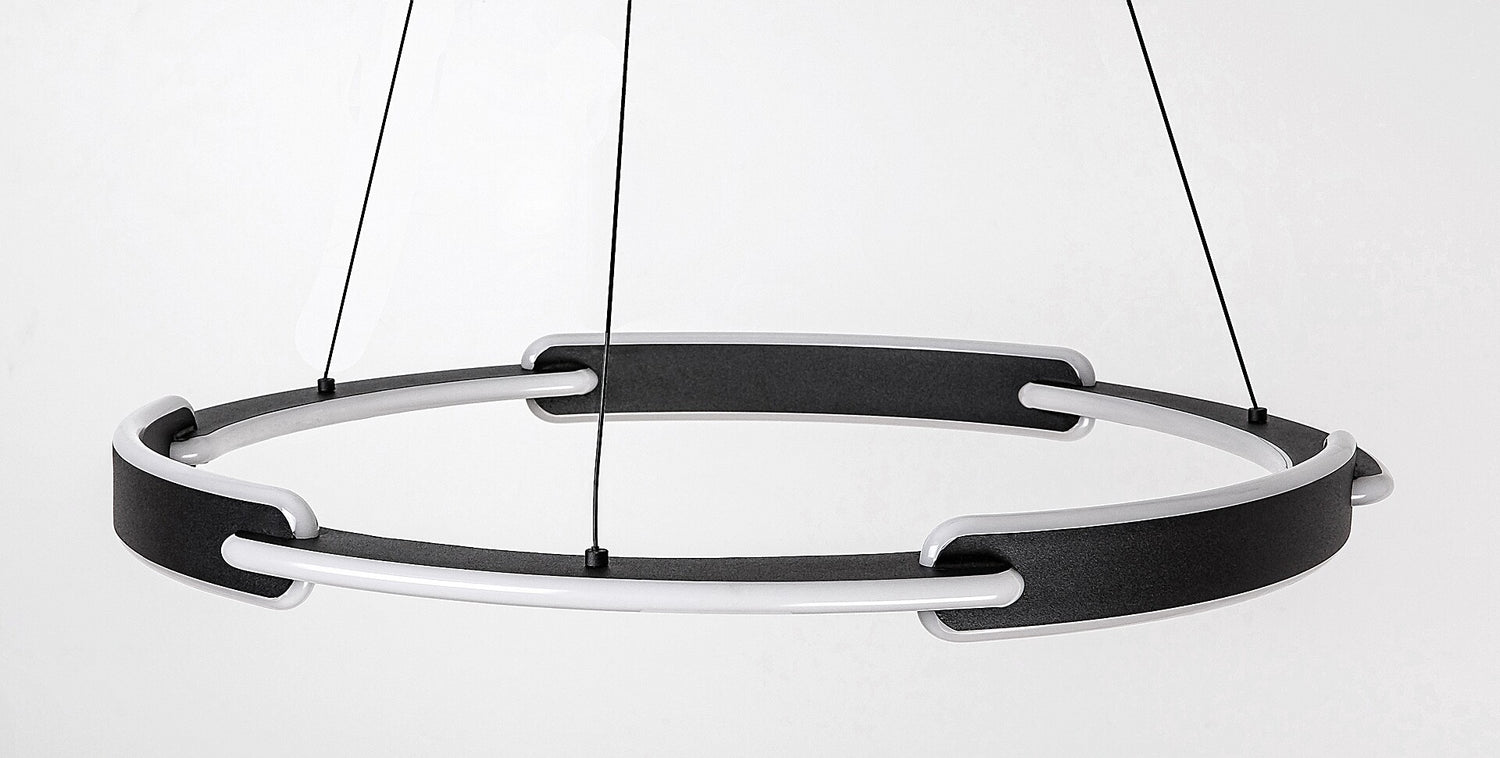 Lustra suspendata LED Sindri, negru, 45W, 3200lm, 3000K/4000K, IP20, Rabalux, 72229