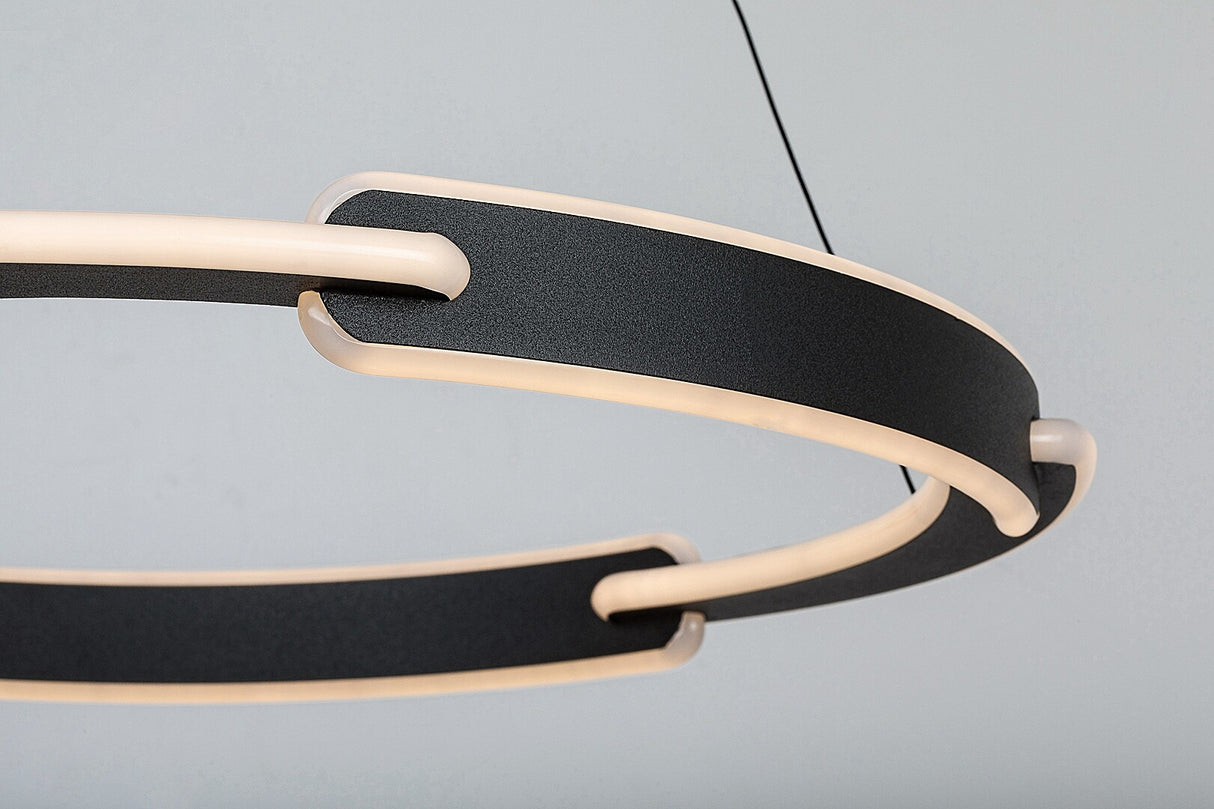 Lustra suspendata LED Sindri, negru, 45W, 3200lm, 3000K/4000K, IP20, Rabalux, 72229