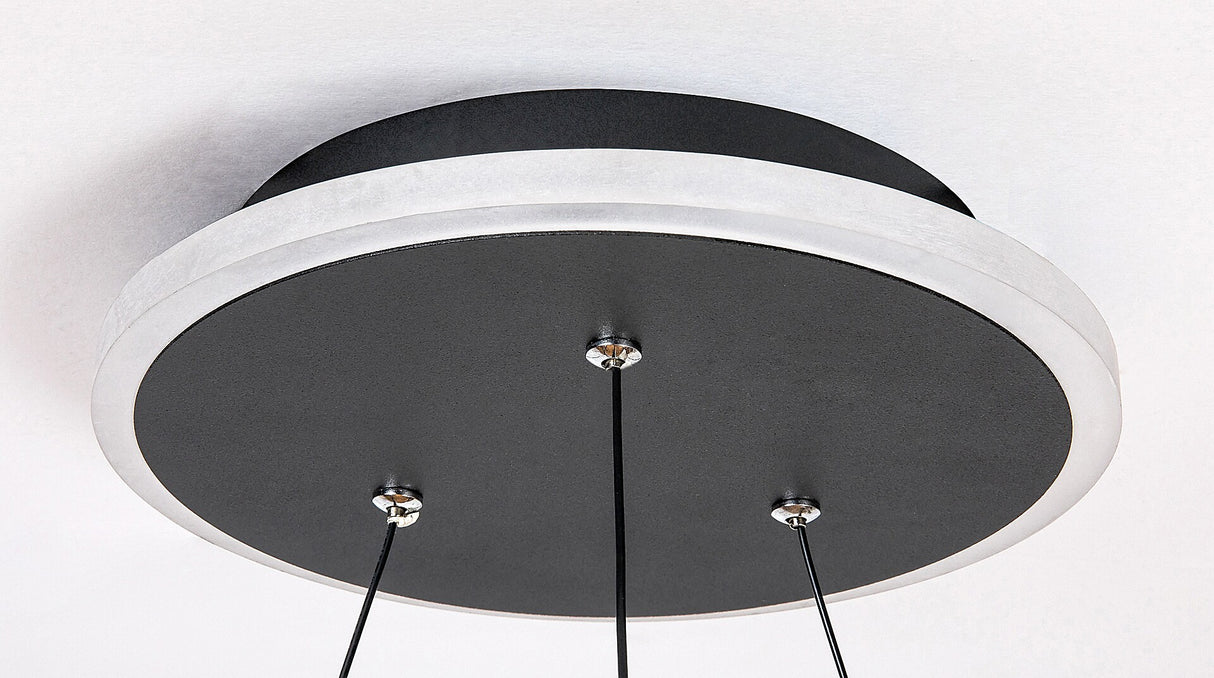 Lustra suspendata LED Sindri, negru, 45W, 3200lm, 3000K/4000K, IP20, Rabalux, 72229