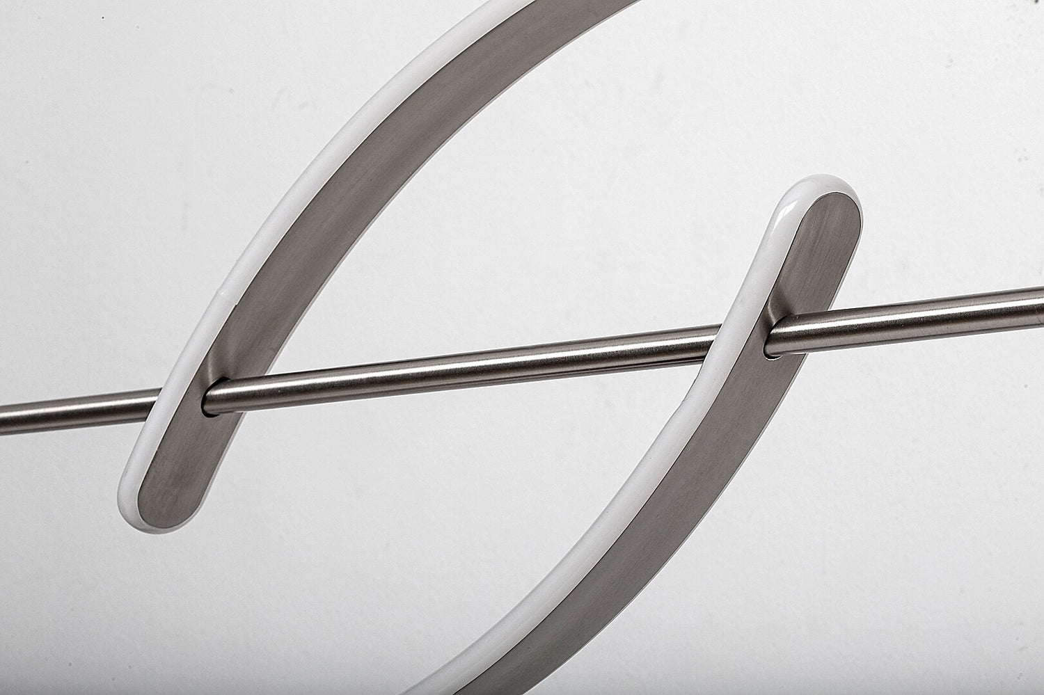 Lustra suspendata LED Jarnelle, crom satin, 35W, 2450lm, 3000K, IP20, Rabalux, 72233