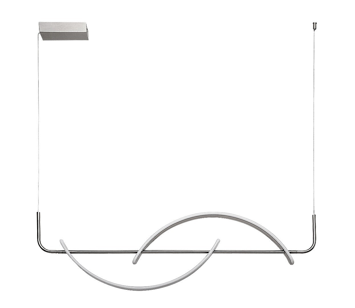 Lustra suspendata LED Jarnelle, crom satin, 35W, 2450lm, 3000K, IP20, Rabalux, 72233