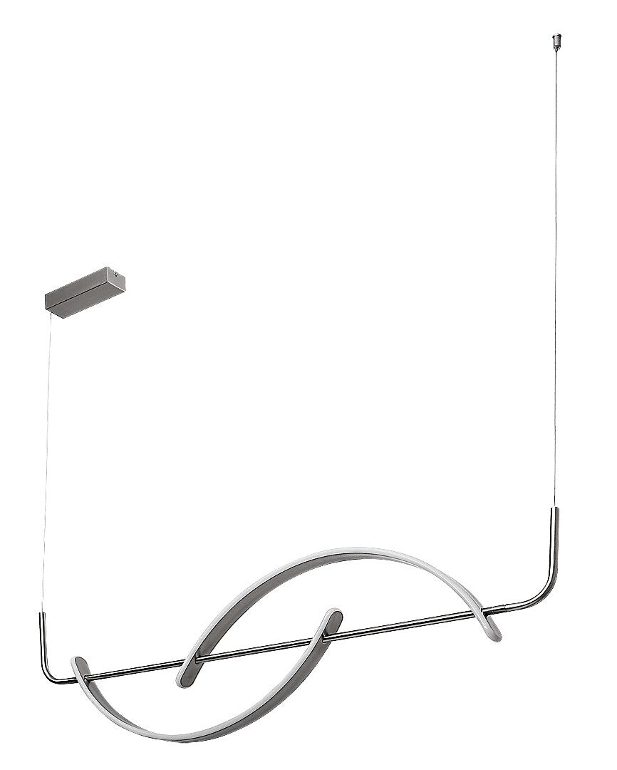 Lustra suspendata LED Jarnelle, crom satin, 35W, 2450lm, 3000K, IP20, Rabalux, 72233