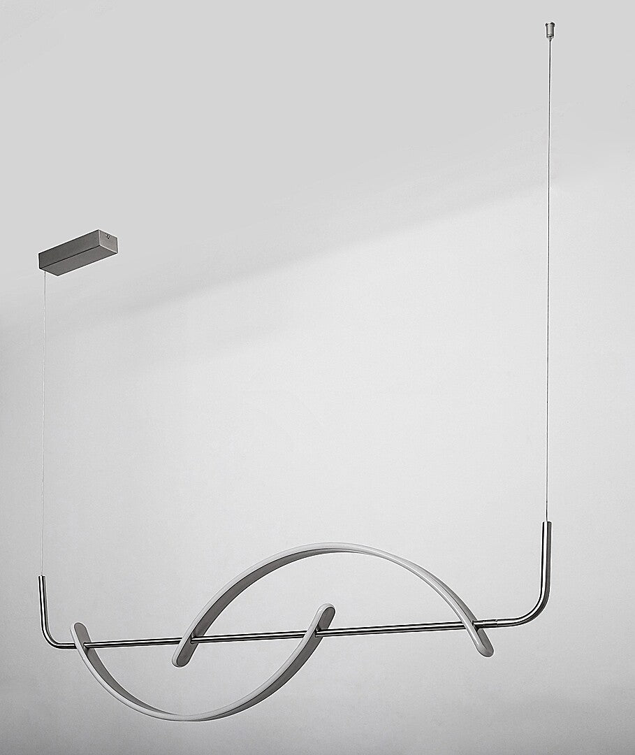 Lustra suspendata LED Jarnelle, crom satin, 35W, 2450lm, 3000K, IP20, Rabalux, 72233