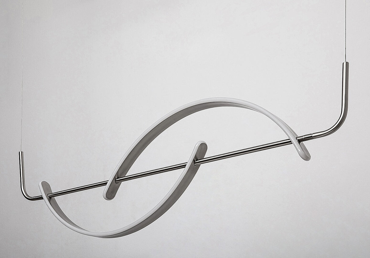 Lustra suspendata LED Jarnelle, crom satin, 35W, 2450lm, 3000K, IP20, Rabalux, 72233