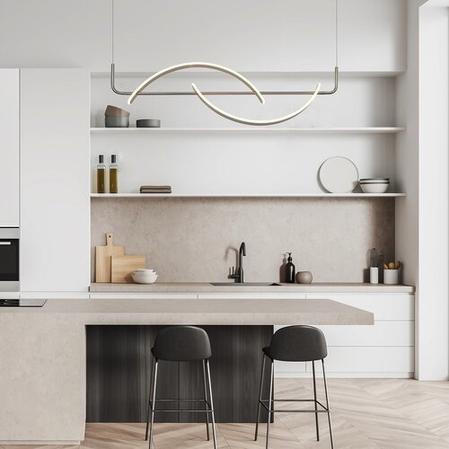 Lustra suspendata LED Jarnelle, crom satin, 35W, 2450lm, 3000K, IP20, Rabalux, 72233