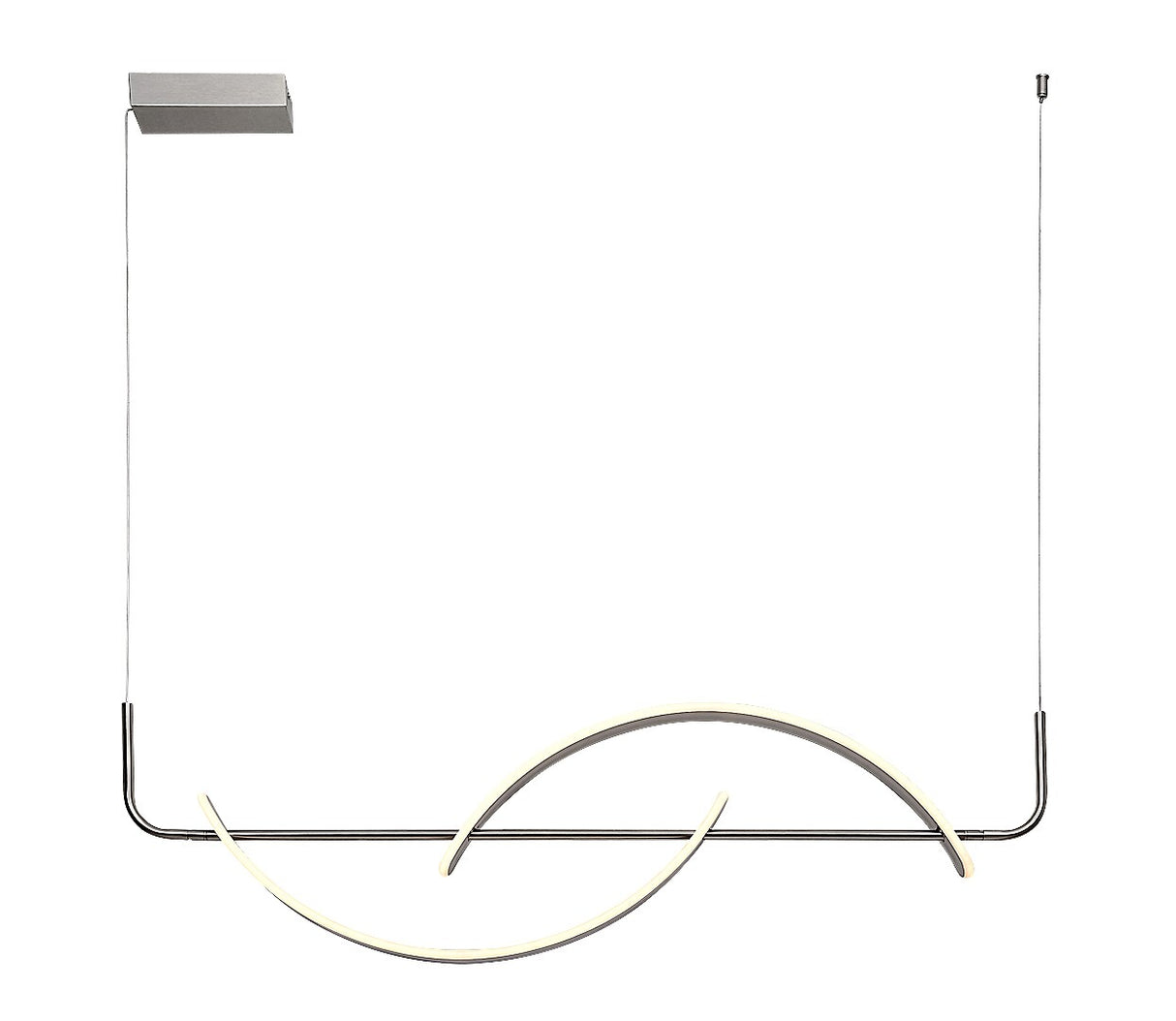 Lustra suspendata LED Jarnelle, crom satin, 35W, 2450lm, 3000K, IP20, Rabalux, 72233