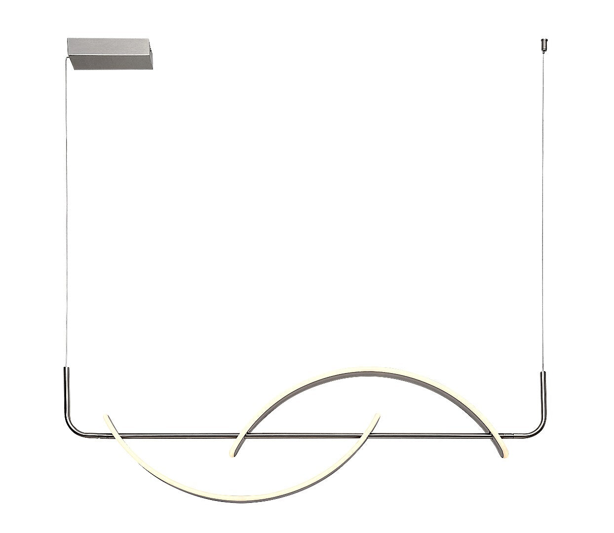 Lustra suspendata LED Jarnelle, crom satin, 35W, 2450lm, 3000K, IP20, Rabalux, 72233