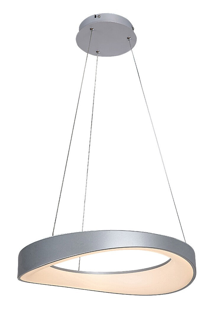 Lustra suspendata LED Iliana, argintiu, 56W, 3380lm, 3000K, L.52cm, IP20, Rabalux, 72236