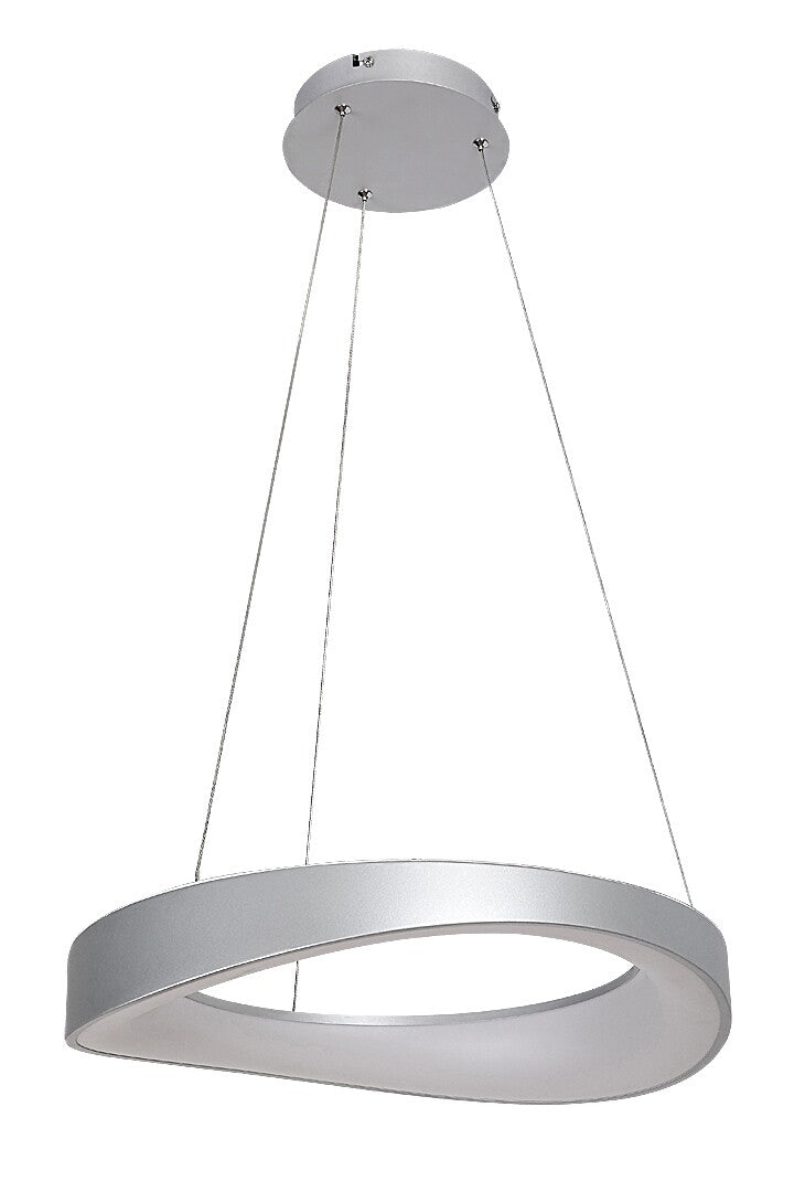 Lustra suspendata LED Iliana, argintiu, 56W, 3380lm, 3000K, L.52cm, IP20, Rabalux, 72236