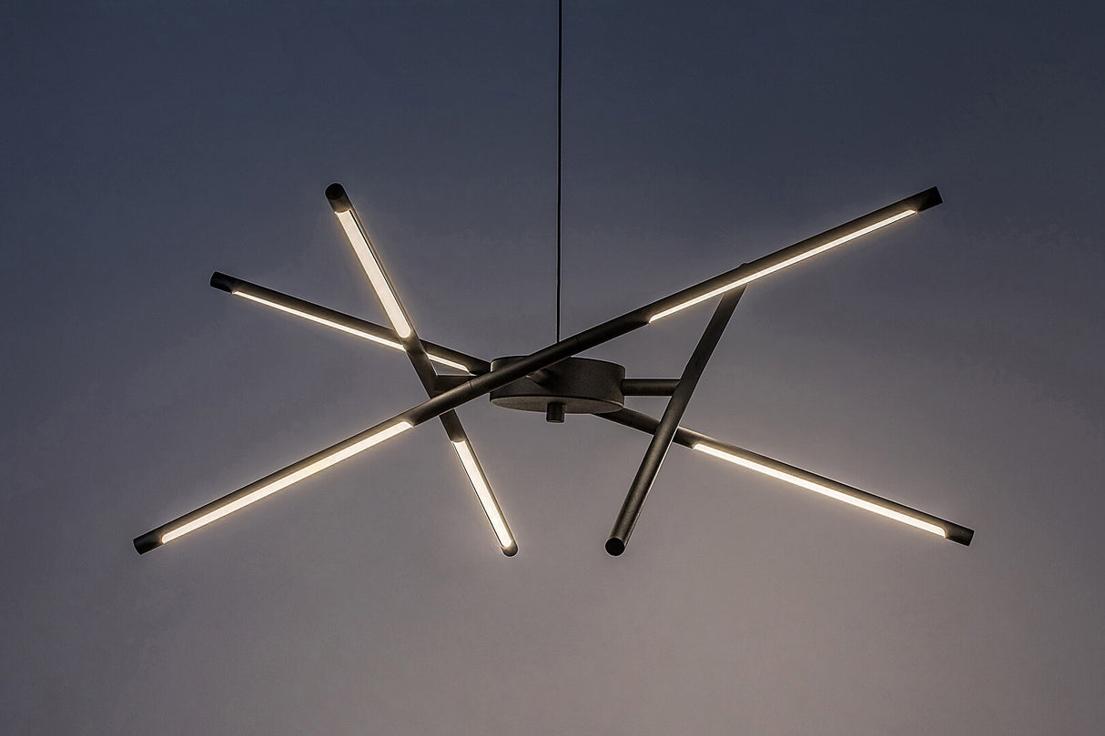 Lustra suspendata LED Henli, negru mat, 30W, 1400lm, 3000K, L.76 cm, IP20, Rabalux, 72237