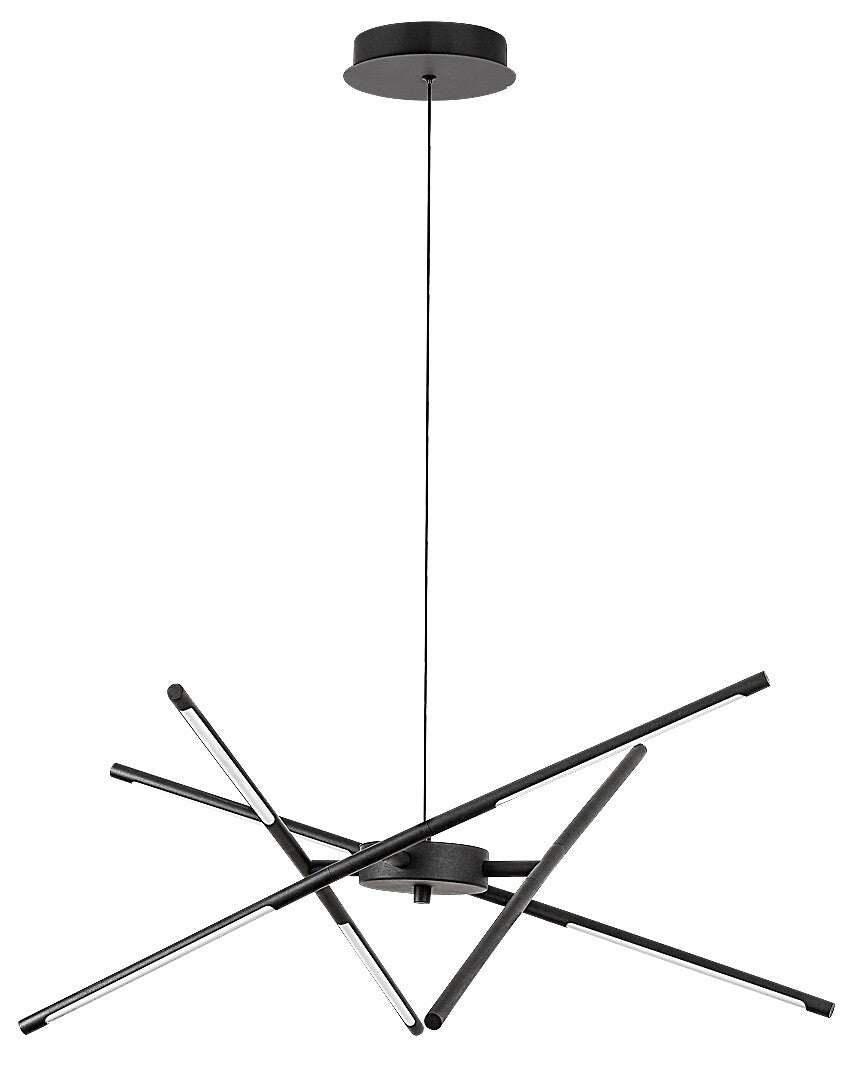 Lustra suspendata LED Henli, negru mat, 30W, 1400lm, 3000K, L.76 cm, IP20, Rabalux, 72237