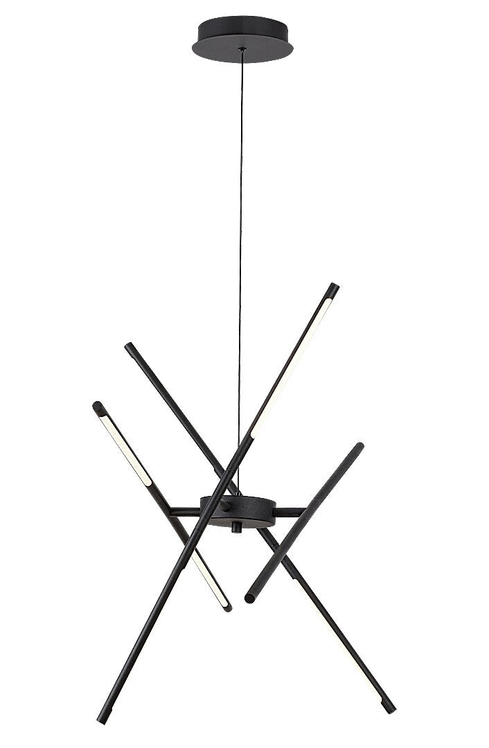 Lustra suspendata LED Henli, negru mat, 30W, 1400lm, 3000K, L.76 cm, IP20, Rabalux, 72237