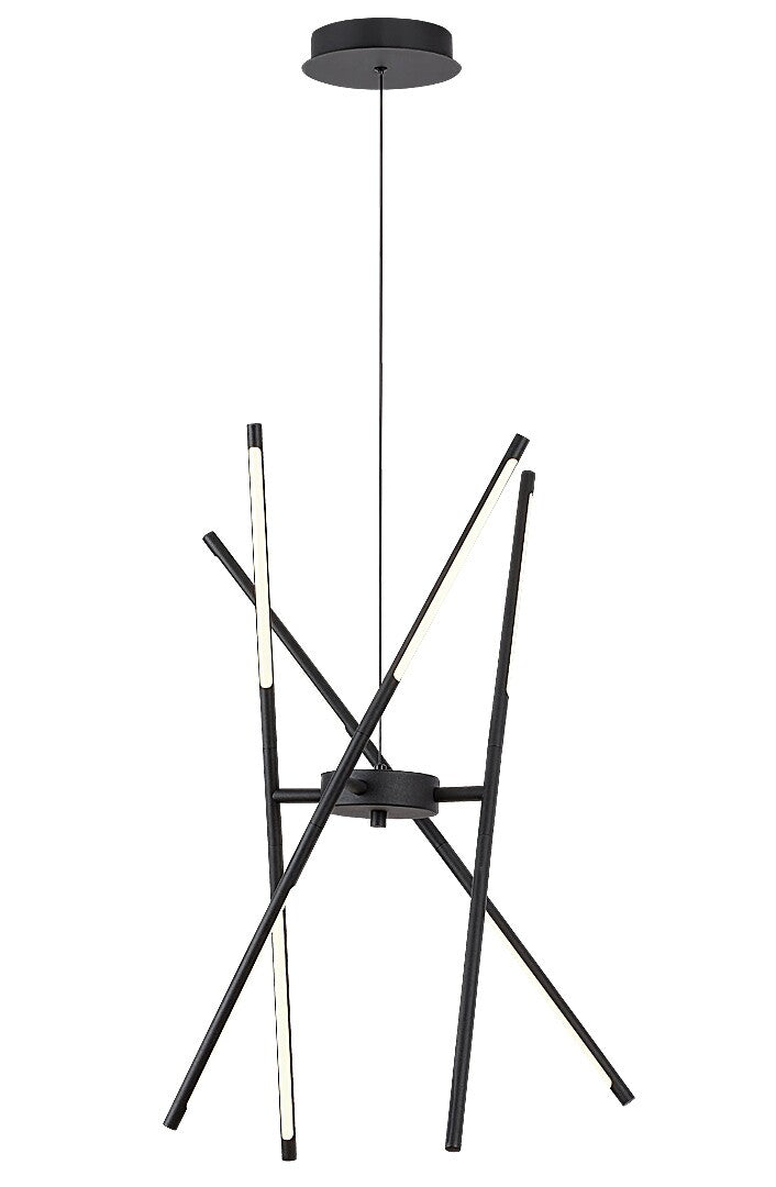 Lustra suspendata LED Henli, negru mat, 30W, 1400lm, 3000K, L.76 cm, IP20, Rabalux, 72237