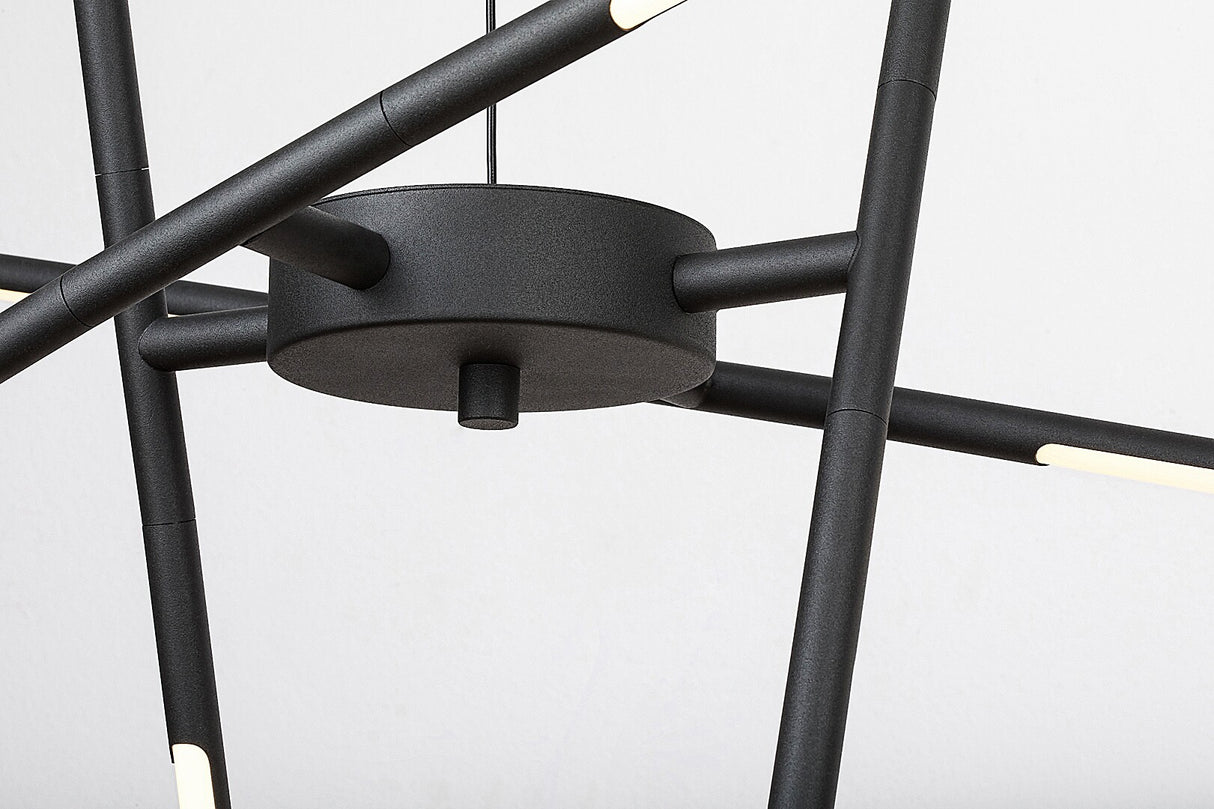 Lustra suspendata LED Henli, negru mat, 30W, 1400lm, 3000K, L.76 cm, IP20, Rabalux, 72237