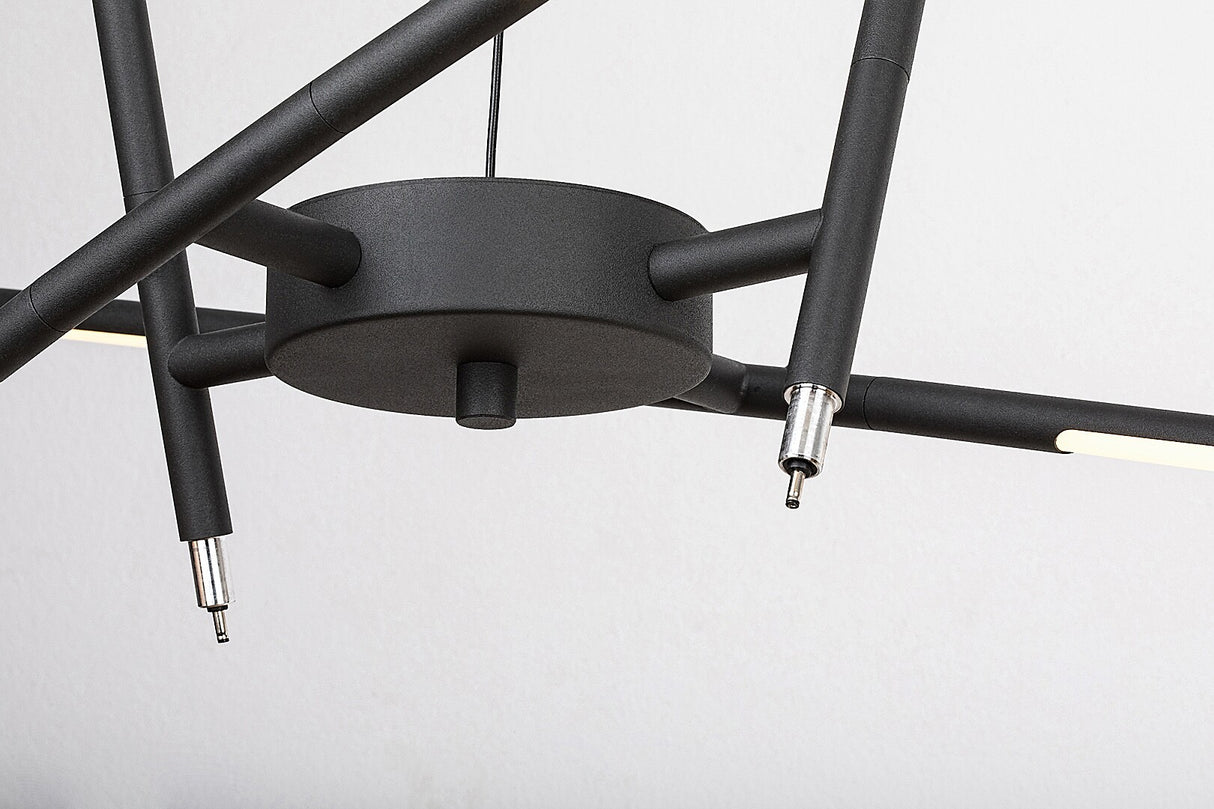 Lustra suspendata LED Henli, negru mat, 30W, 1400lm, 3000K, L.76 cm, IP20, Rabalux, 72237